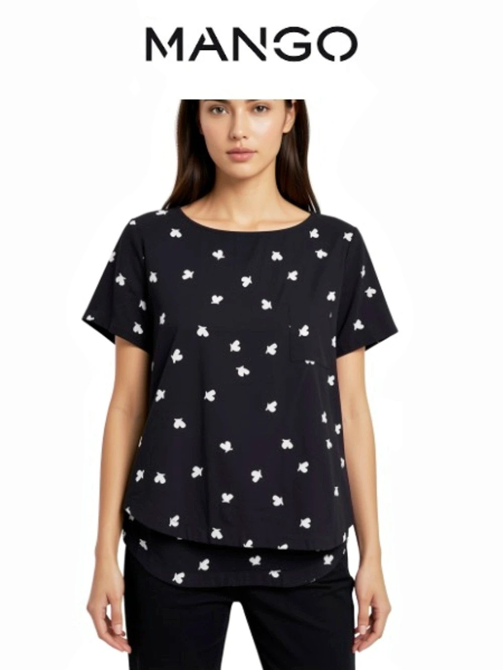 Mango Short Sleeve Blouse